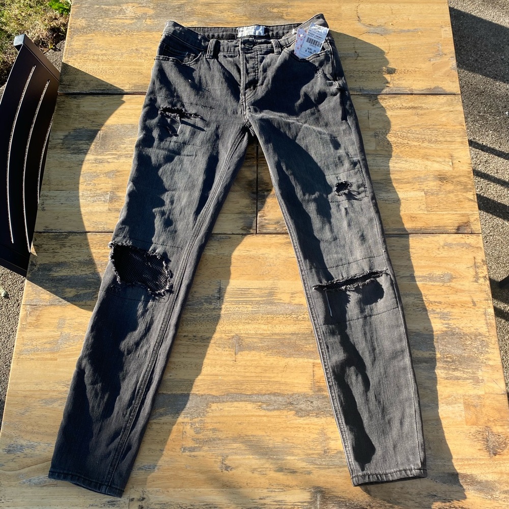 NWT Free People jeans with netting